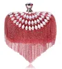 Europa och Förenta staterna Wild med diamanter Tassel Afton Bag Variety Of Color Ladies Luxury Bankett Evening Bag