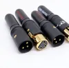4PCS vergoldeter XLR-Audiostecker XLR-Stecker für Hi-Fi-XLR-Audiokabel