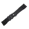 24mm 26mm hebilla 22mm correa de reloj para hombre negro buceo correa de goma de silicona pulsera deportiva hebilla de acero inoxidable para Panerai LU245c