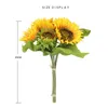 Silk Sunflower 35 CM 7heads Sztuczne kwiaty ślubne bukiet patelni tkaniny na wesele / impreza / dekoracje domowe MW22101