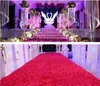 30 -metrowy przejście ślubne biegacz biały róża kwiatowy dywan płatkowy na ślubne elementy Favors Dekoracja zasilacza 2128773