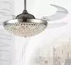 Les ventilateurs de plafond à LED en cristal allument le plafonnier moderne de lustre de ventilateur de 42 pouces avec la télécommande pour la maison de salon de salle à manger d'intérieur