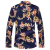 Men's Casual Shirts M-7XL Floral Shirt Male Long Sleeves Blouse Flower Design Fashion Clothing Mens Dress Nice Spring Autumn1