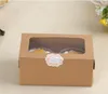 クラフトカード紙カップケーキボックス2カップケーキホルダーマフィンケーキボックスデザートポータブルパッケージボックストレイギフトBOOF 1000ピース