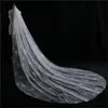 Real Picture Bridal Accessories Blusher 3 Meter Wedding Veil Star Desgin Bridal Veil Two Layer Cathedral Wedding Veil