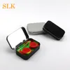 Silver Black Square silicone dab containers oil bho extractor with 2-5ml dab tool stash jar vape holder custom rubber tin box Siliclab