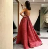 Tasarımcı seksi yeni balo elbiseleri sırtsız dantel aplike mücevher boyun süpürme treni bir çizgi resmi parti elbisesi gece elbisesi zarif