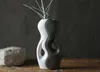 Minimalistisk keramisk kreativ konst Torkad Blommor Vase Heminredning Hantverk Rum Bröllopsdekorationer Handgjorda Vaser Porslin Figuriner