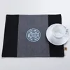 Ethnique Brodé Heureux Chinois Lin Napperon Coton Rectangle Assiette Plat Palette Tapis Mode Table À Manger Tapis Café Dosettes 31 x 40 cm