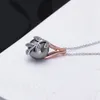 Deczign Drop charmes pendentifs plaque en or rose pavé gris perle cubique zircon cristal bijoux pendentif collier pour les femmes WP69996586