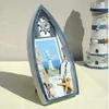 Mediterranean Antique Boat Photo Frame Wooden Handicrafts Fashion Household Decor Picture Frames Arts and Crafts
