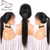 Brazilian Straight Hair Silk Base Lace Front Wigs Adjustable Pre Plucked Lace Frontal Human Hair Wigs Glueless Wigs Women bleached knots