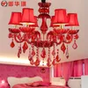 European modern living room lamp crystal chandelier candle lights bedroom hotel glass light fixtures