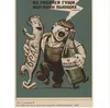 Rússia soviética se levanta contra o imperialismo Segunda Guerra Mundial Vintage Vintage Retro Decorativo DIY Adesivos Home Cartazes