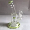 Portable bubbler glass hookah DAB rig thick high quality water pipe with a perc 14mm male connector gb383