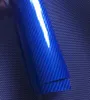 Blue green 6D Gloss Carbon Fiber Vinyl For Car Wrap covering film Like Real Carbon Fibre Film With Air bubble Free 1.52*20M/Roll 5x66ft