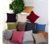 40 * 40 cm 13 kleur massief linnen kussen pak eenvoudige effen decoratieve kussenhoes woondecoratie bank autostoel kussensloop