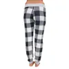 Plaid Long Pants Drawstring Sports Slacks Trousers Sweatpants Women Casual Jogger Dance Harem Sport Pants 3 Colors OOA4144