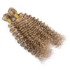 Mixd Cabelo Humano Pacotes onda profunda Curly 8 613 Piano Hair Extension Para Virgin mulheres brasileiras 8a casamento Qulaity Cabelo 3 Pacotes