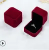 Velvet Jewelry Storage Box Earring Display Organizer Square Elegant Wedding Ring Case Necklace Container Gift Boxes267R