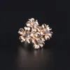 Bijoux de perles africaines Ensemble de boucles d'oreilles de collier de fleurs de mariage en cristal Ensembles de bijoux nuptiaux de luxe Dubaï