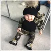 Baby boys army clothing set fashoin infant clothes set toddler long sleeve T-shirt and camouflage pant suit