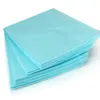 Wegwerfbare wasserdichte Sperren-Blatt-Lätzchen-Tätowierungs-Reinigungs-Abwischen-Durchdringen-Lätzchen 2-lagiges Papier + 1-lagige Poly 13 * 18 Zoll-blaue Farbe 125PCS