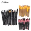 Fulljion 20pcs Rose Black Make -up Pinsel Set Pro Pulver Foundation Lidschatten Eyeliner Lip Blush Kosmetische Schönheit Make -up Pinsel 7431920