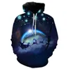 3d Hoodies baskı Ren Geyiği Noel komik Hoodies erkekler streetwear rahat harajuku kapüşonlu tişörtü galaxy kazak spor eşofman