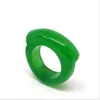 Sillín para hombre, Jadeíta verde esmeralda, piedra de boda, anillo para pulgar, joyería de piedras preciosas naturales de tiro con arco, 20mm