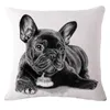 4545cm Lovely French Bulldog Pattern Cotton Linen Cushion Cover Waist Square Pillow Cover Pillowcase Home Textile2837356