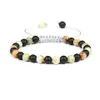 Simple Friendship Bracelet Wholesale 6mm Natural Matte Onyx & Shoushan Stone Beads Macrame Couples Bracelets Nice Gift