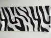 100st White Black Color Zebra Print Mönster Spandex Chair Band No Buckle for Weding Decoration Use