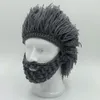 Naroface el yapımı örgü erkekler kış tığ işi bıyık şapka sakal biyazları yüz püskül bisiklet maskesi kayak sıcak şapkası komik şapka hediyesi yeni c275y