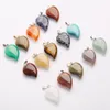 Hot Lovely Crooked Love Heart Shaped stone Pendants Mixed Crystal Quartz Healing Charms Pendant for Jewelry making Necklace Earrings free