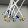 Glass Pipes Smoking Manufacture Hand-blown hookah Colorful fish straw new