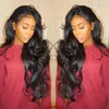 Synthetic Wigs for Black Women Brazilian Body Wave Pre Plucked Natural Hairline Lace Front Wig With Baby Hair FZP34