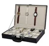 Special för Watch ShopRetail Suit Case Jewelry Watch Storage Travel 24 Slots Display Box Alligator Mönster Läder Box Watches CA9988806