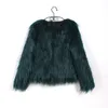 Yüzer Saç Ceket Kürk Ceket Kadınlar Lady Kürk Palto İmitasyon Faux Ceketler Kıllı Parti Sıcak Coat Artı Boyutu XXXL
