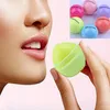 Bonito Bola Redonda Lip Balm Lipbalm 3D Sabor De Frutas Lip Smacker Lábios Hidratantes Naturais Cuidado Bálsamo Batom 6 cores