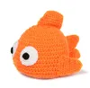 Novely baby photography prop cap Cartoon animal goldfish beanie newborn handmade soft hats Infant costume photo winter hat christmas gift