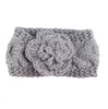Mode tricot laine chaud fleur bandeau hiver fleur bandeaux bébé filles crochet bandeau accessoires de cheveux faits à la main infantile oreille plus chaud bandes