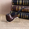 Nouvelle pipe en bois d'ébène à petites feuilles, porte-cigarette filtre 9mm, seau en bois massif, pipe fumante, pipe.