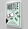 Hustle In Silence Handpainted /HD Print Cartoon Graffiti Pop Art Oil Painting on Canvas office culture Multi Sizes /Frame 212