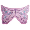 Rosa Rainbow Monark Vingar Cosplay Custome Set Butterfly Wings + Mask Perfect Holiday Gift Party Favor Play Suit