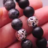 Pietra naturale leggera Binhai Stone Bracciale cerchio singolo denaro maschile e femminile tutti i produttori di gioielli con stringhe di perline nere all'ingrosso