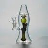 Lampe à Lave Conception Bangs En Verre Narguilés 8 Pouces Dab Rigs Percolateur Bong 14mm Joint Femelle Tuyau D'eau Vert Plate-forme Pétrolière Avec Bol