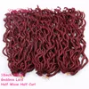 Crochet Goddess Locs Hair Extensions Faux Locs Curly 18inch half wave hald curl Crochet Braids Ombre Kanekalon Braiding Hair Bohem5016740