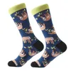 MYORED nouveaux hommes chaussettes femmes animal alien chili Moustache paresseux nouveauté chaussette coton peigné chaussettes drôles hommes grande taille chaussettes d'équipage