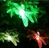 Cordas solares Loutdoor Jardim Cor Chaning Luzes LED com libélula clara borboleta colibra de beija-flor misturado para jardim ao ar livre Pathwa